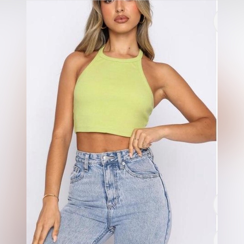 White fox lose it all crop top